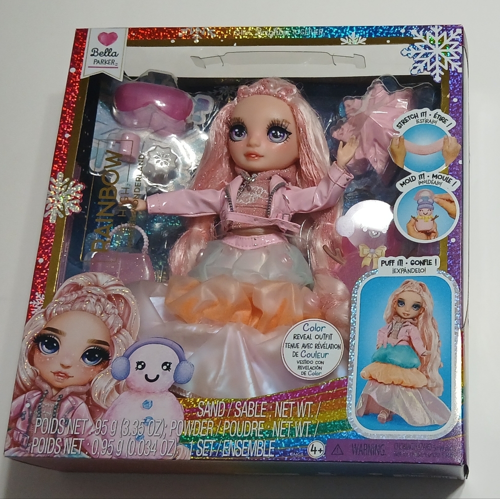 Rainbow Bella‎ Parker Doll - Pink and Orange